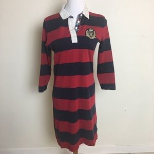 Tommy Hilfiger Striped Polo Dress Sz S